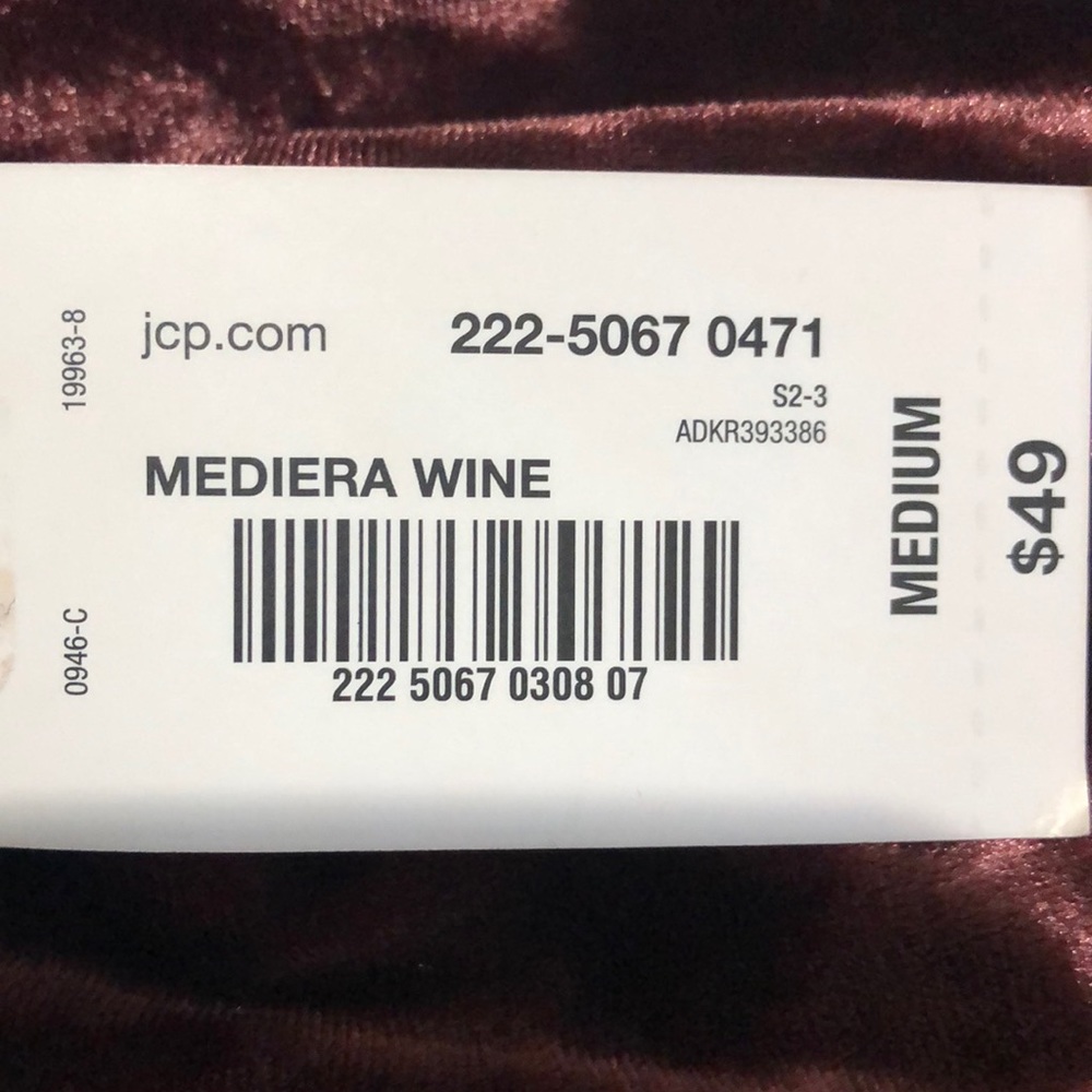 NWT a.n.a. V-neck Wine Medium Stretchy Velvet Dress - Picture 8 of 8